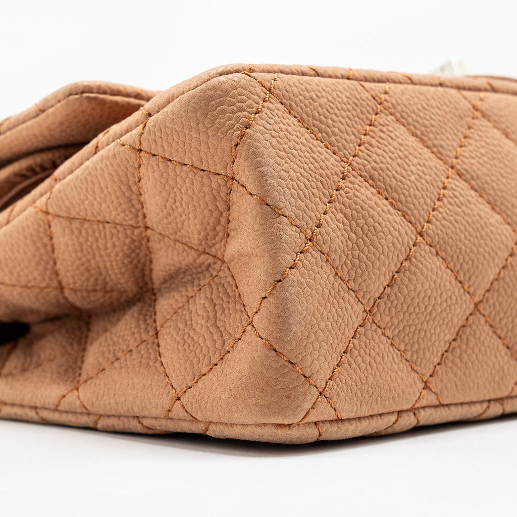chanel-small-2-55-reissue-flap-bag-grained-calfskin-light-brown-shw-copy