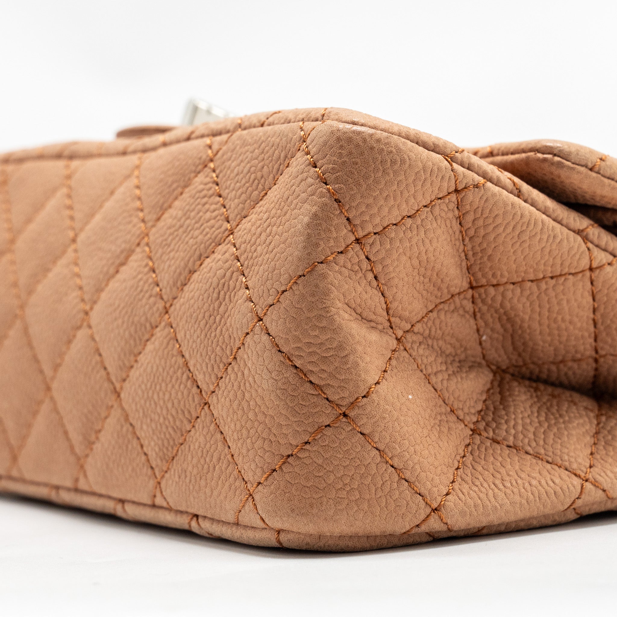 chanel-small-2-55-reissue-flap-bag-grained-calfskin-light-brown-shw-copy