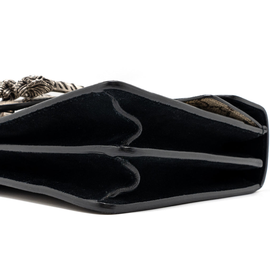 gucci-dionysus-shoulder-bag-gg-supreme-canvas-black-brown-ruthenium-silver-hardware