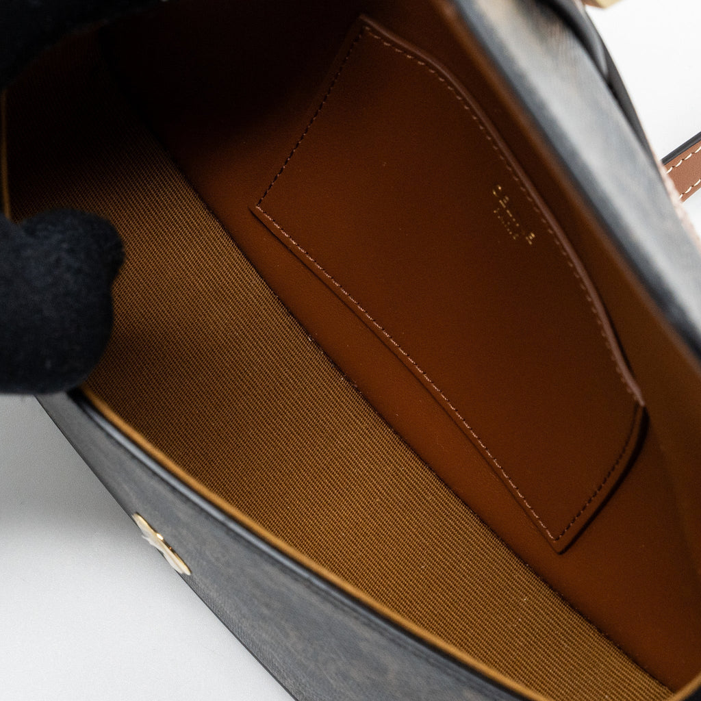 celine-clutch-on-strap-tabou-triomphe-canvas-calfskin-ghw-tan