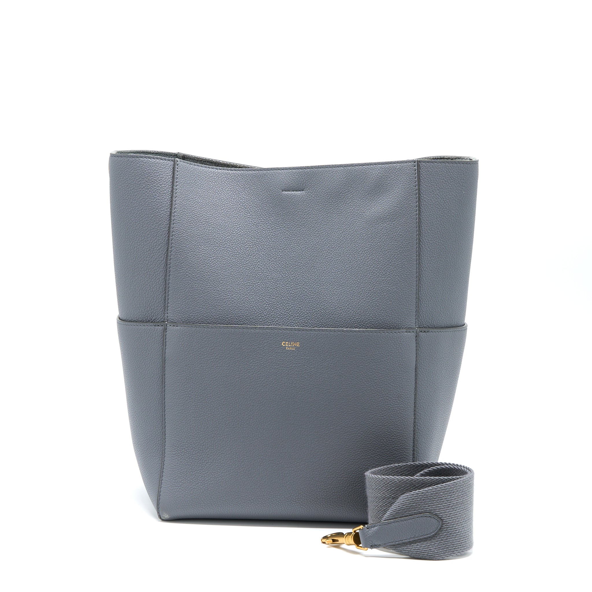 celine-sangle-bucket-bag-calfskin-grey-ghw