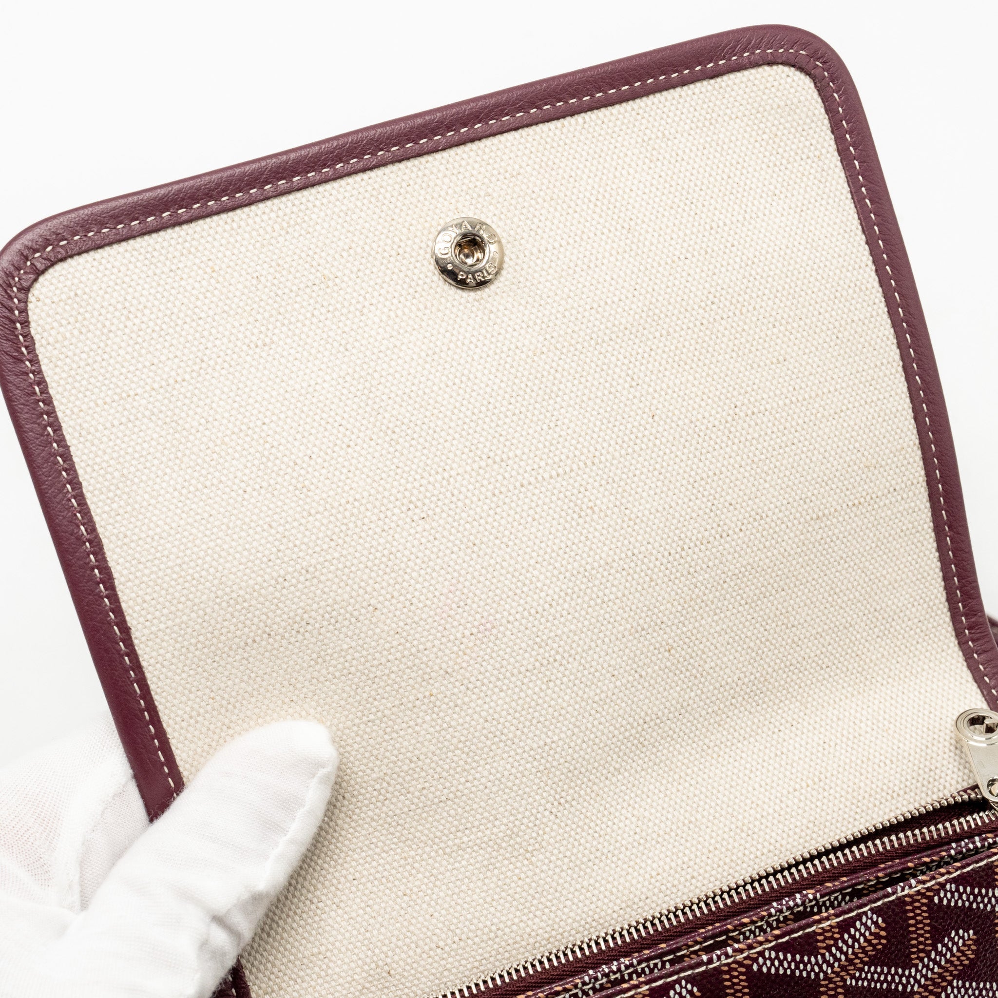 goyard-plumet-wallet-clutch-goyardine-canvas-leather-burgundy-shw-1