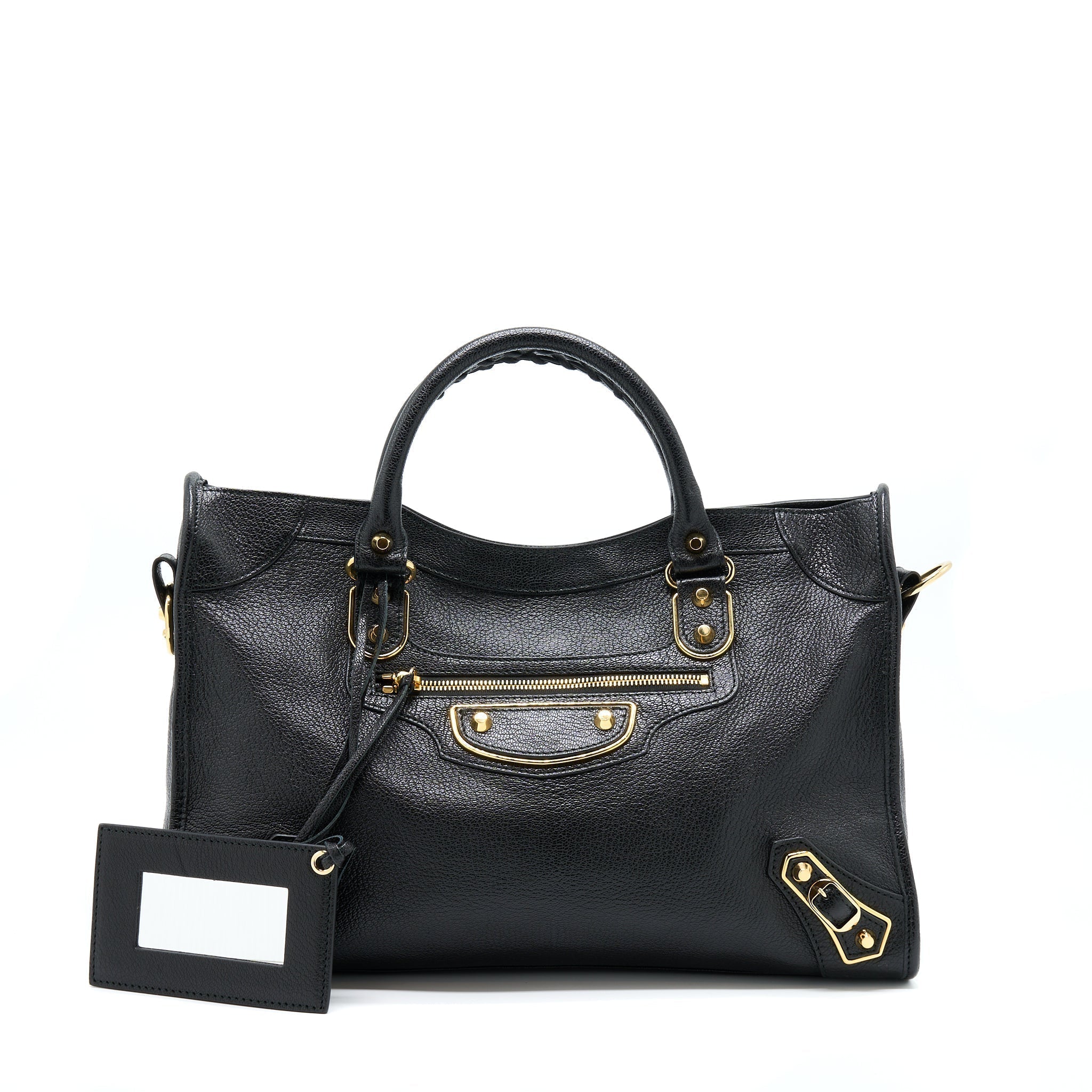balenciaga-edged-city-bag-goatskin-black-ghw