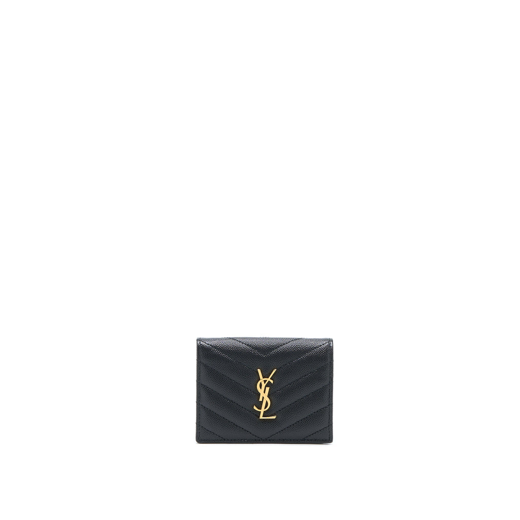 saint-laurent-ysl-pebbled-logo-plaque-cardholder-grained-calfskin-black-ghw