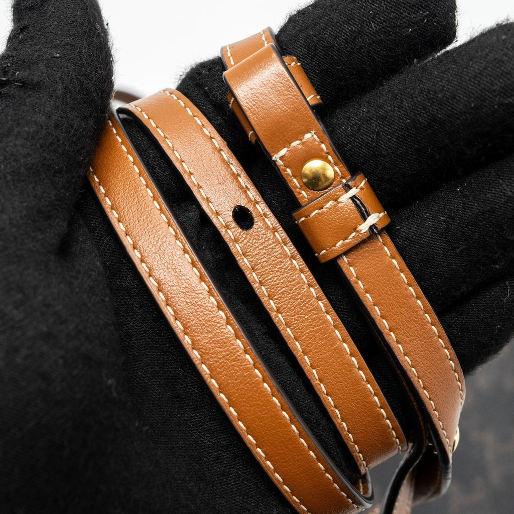 celine-wallet-on-strap-triomphe-canvas-smooth-lambskin-tan-ghw-2