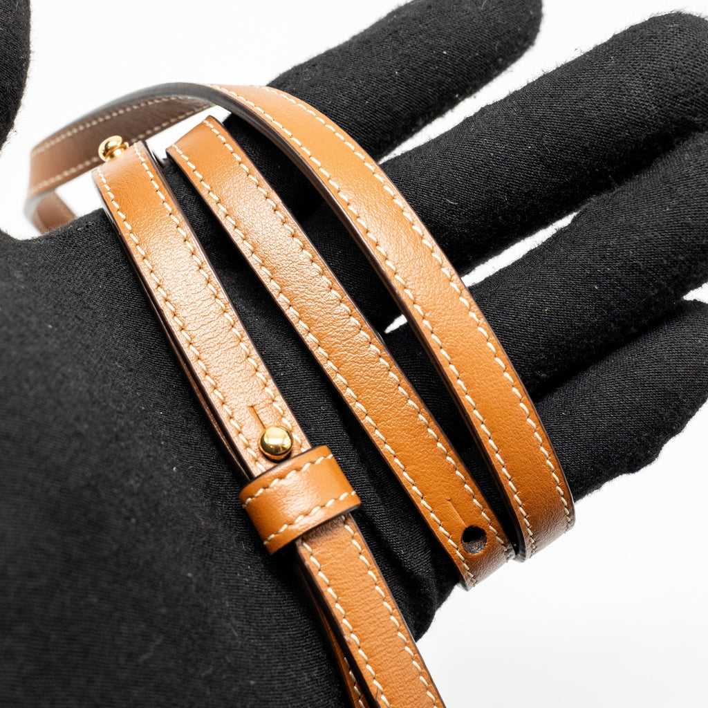 celine-wallet-on-strap-triomphe-canvas-smooth-lambskin-tan-ghw-7