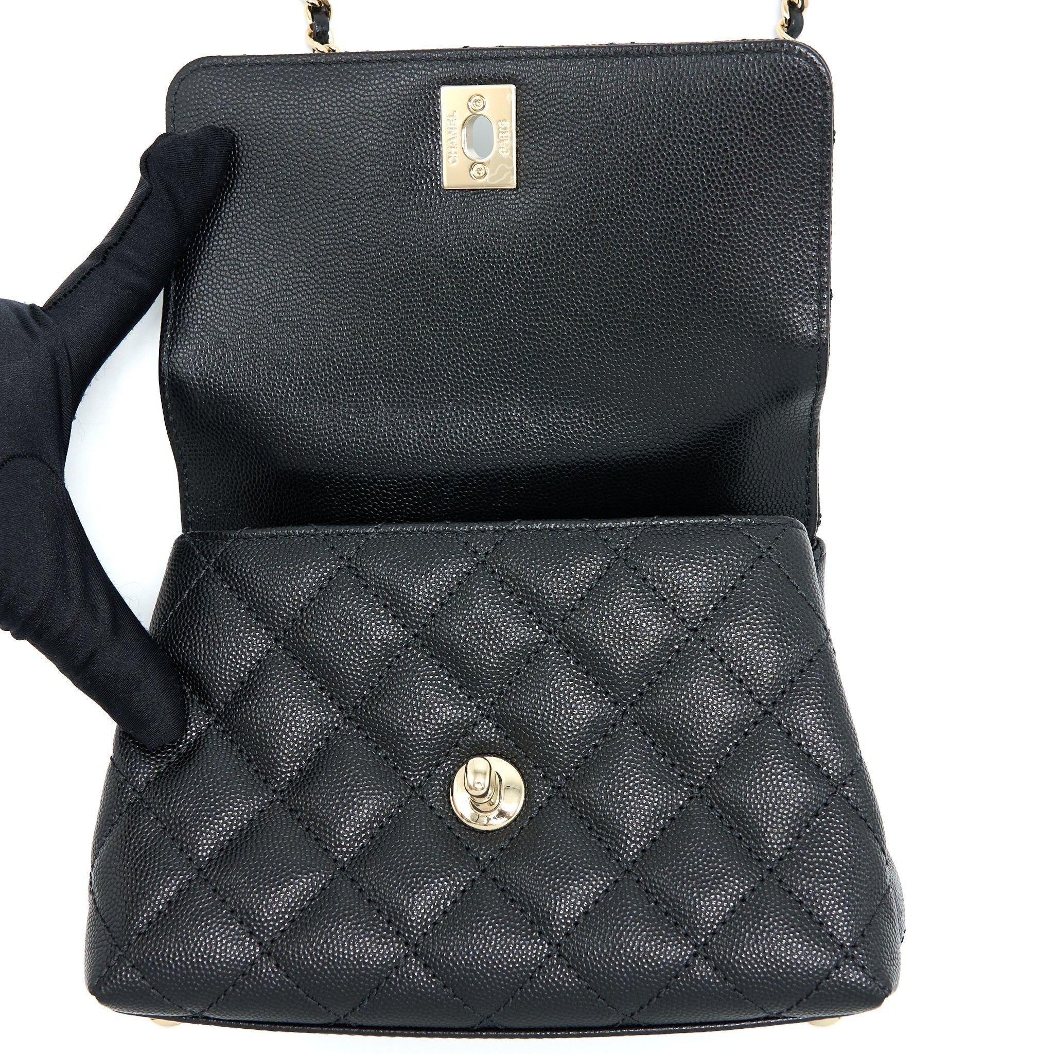 chanel-mini-coco-handle-bag-with-dark-red-handle-caviar-black-lghw