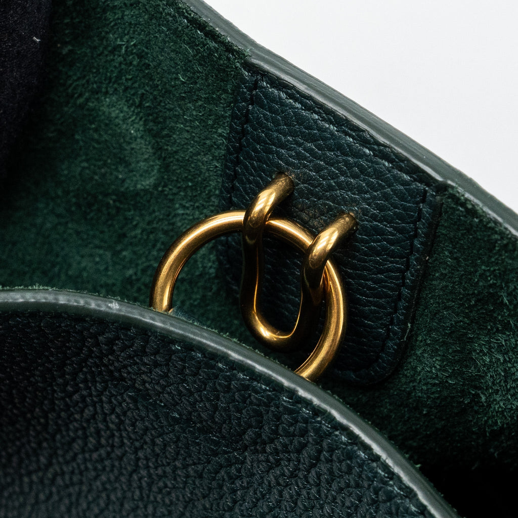 celine-small-sangle-bucket-bag-calfskin-dark-green-ghw