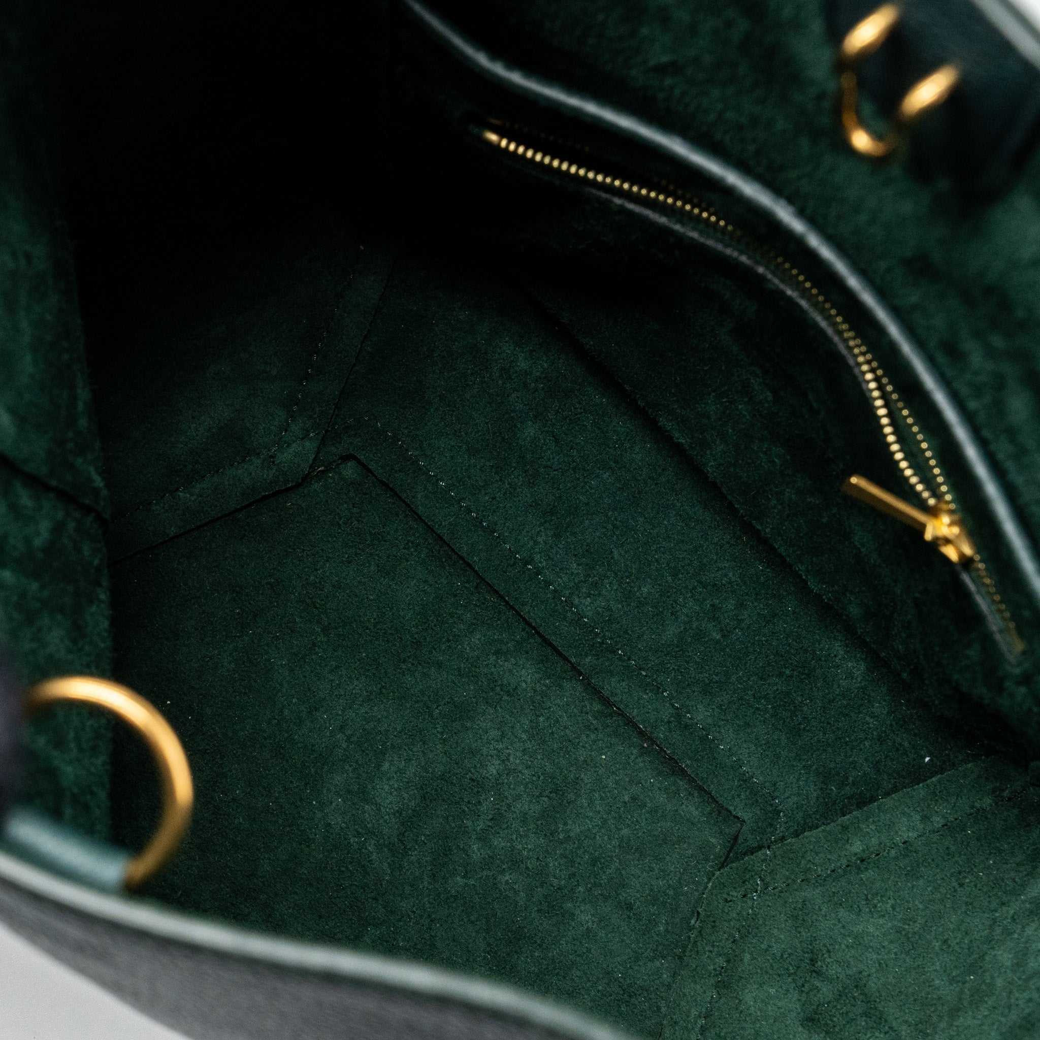 celine-small-sangle-bucket-bag-calfskin-dark-green-ghw
