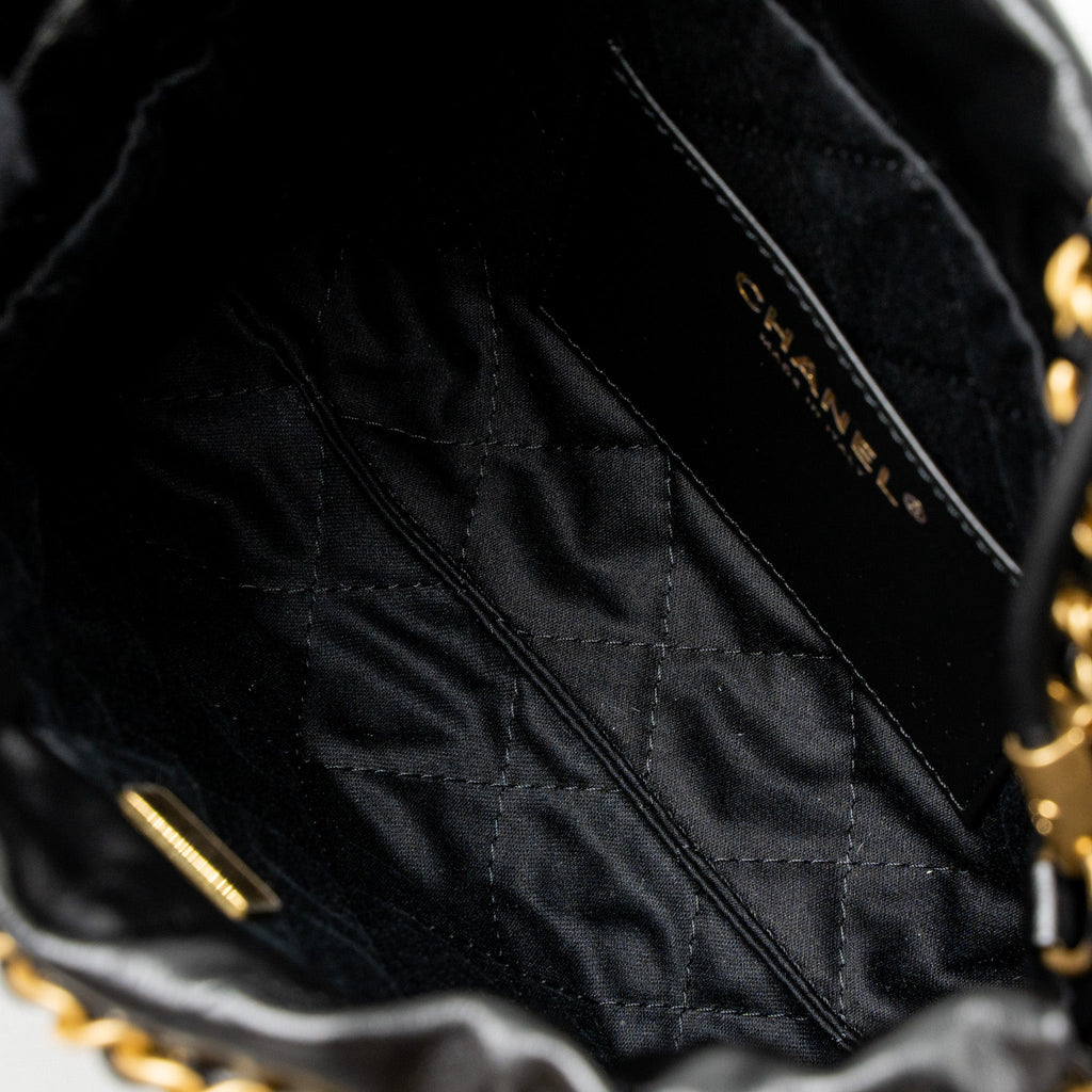 copy-of-chanel-23s-mini-22-bag-shiny-calfskin-black-brushed-ghw-microchip