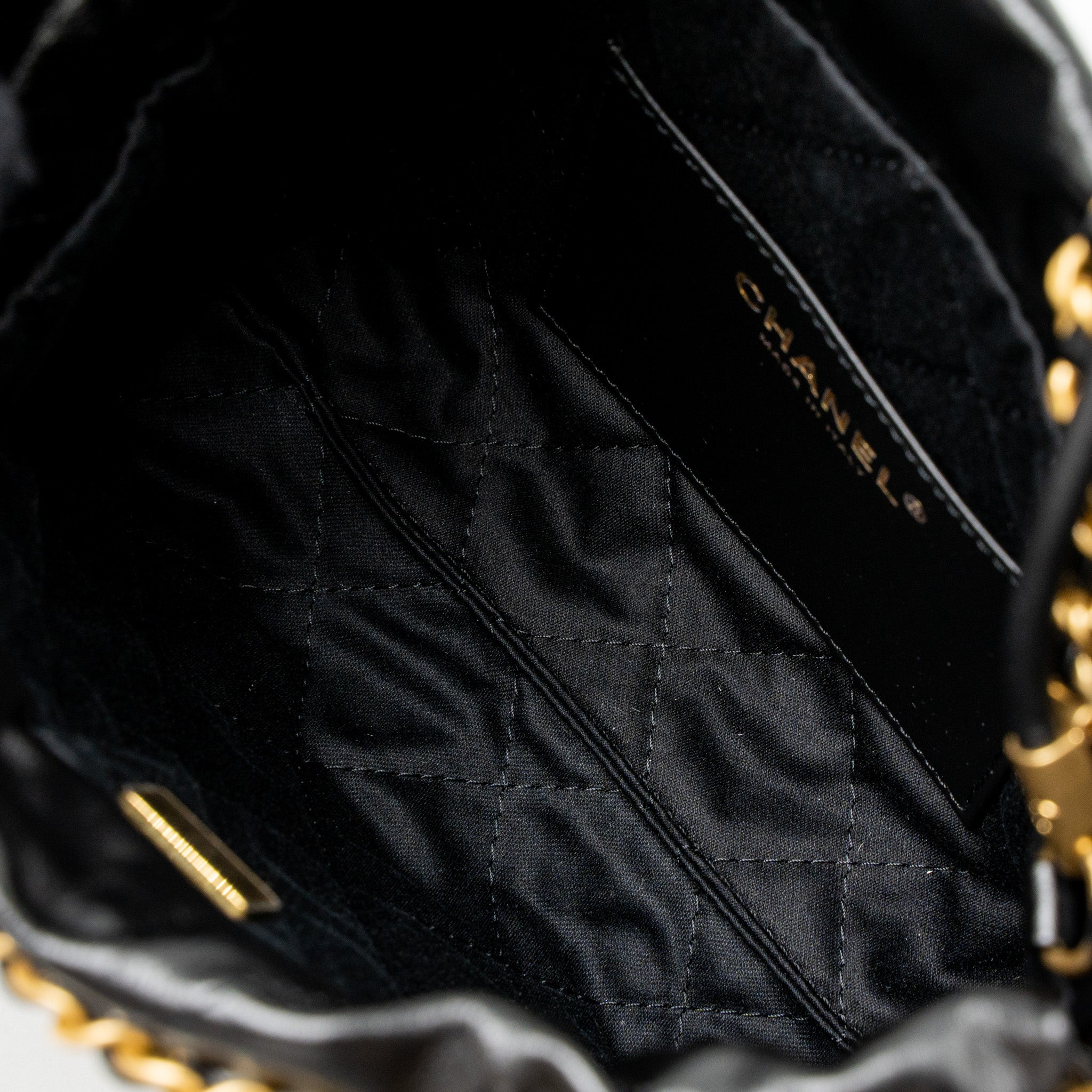 copy-of-chanel-23s-mini-22-bag-shiny-calfskin-black-brushed-ghw-microchip