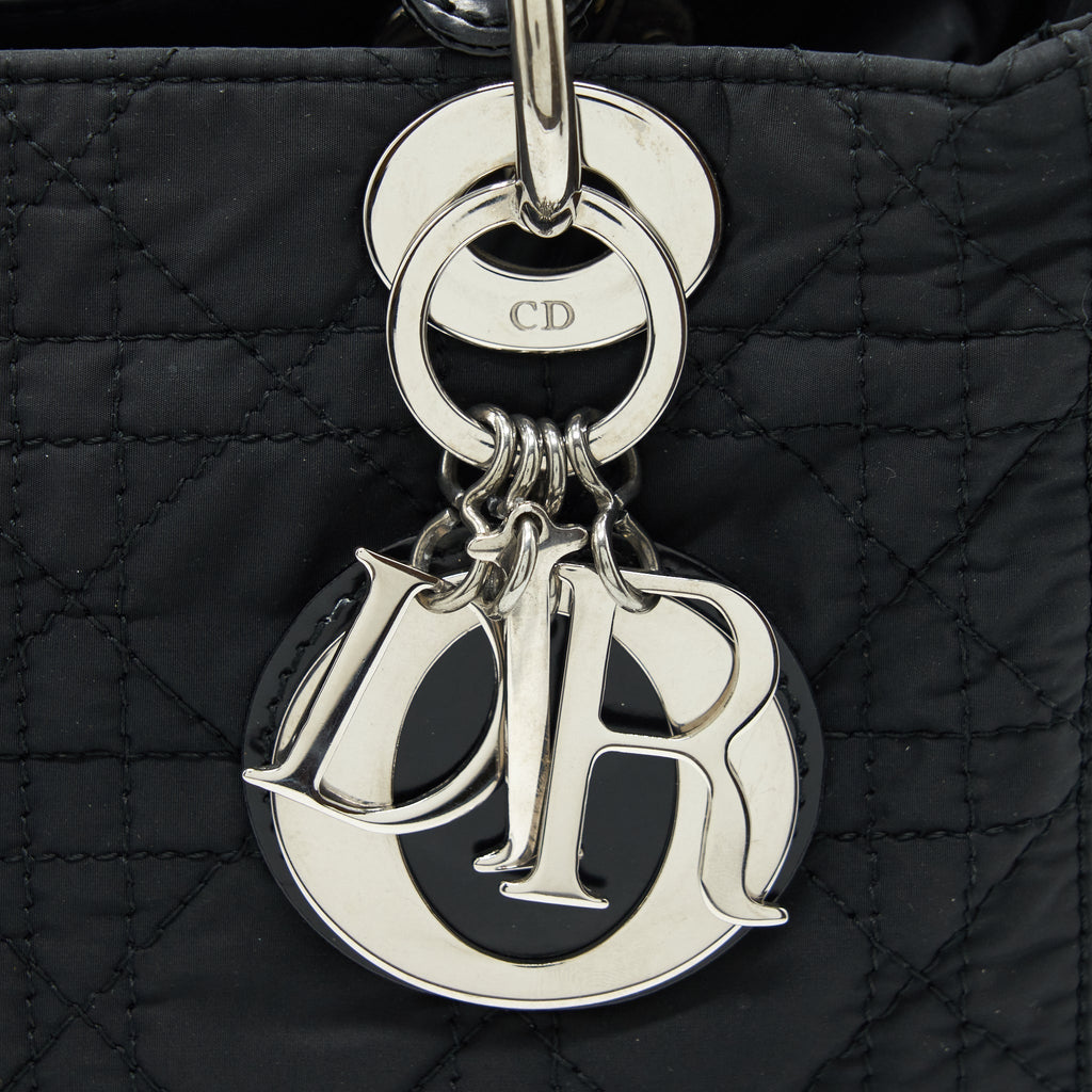 dior-vintage-medium-lady-dior-nylon-fabric-black-shw