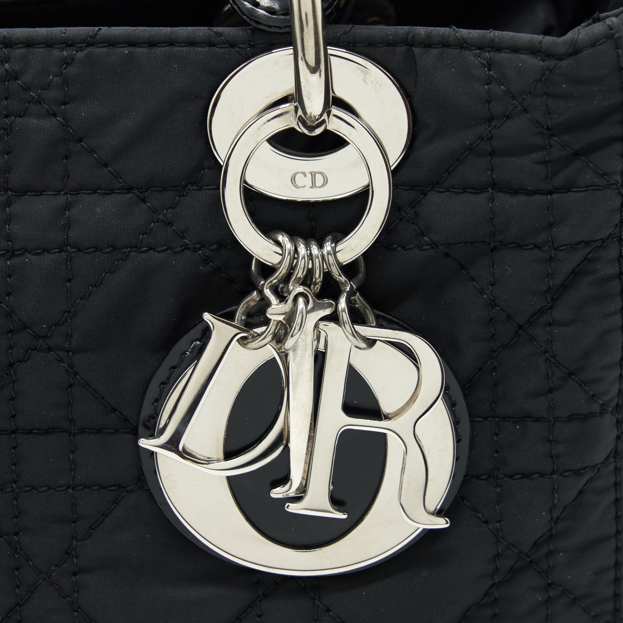 dior-vintage-medium-lady-dior-nylon-fabric-black-shw