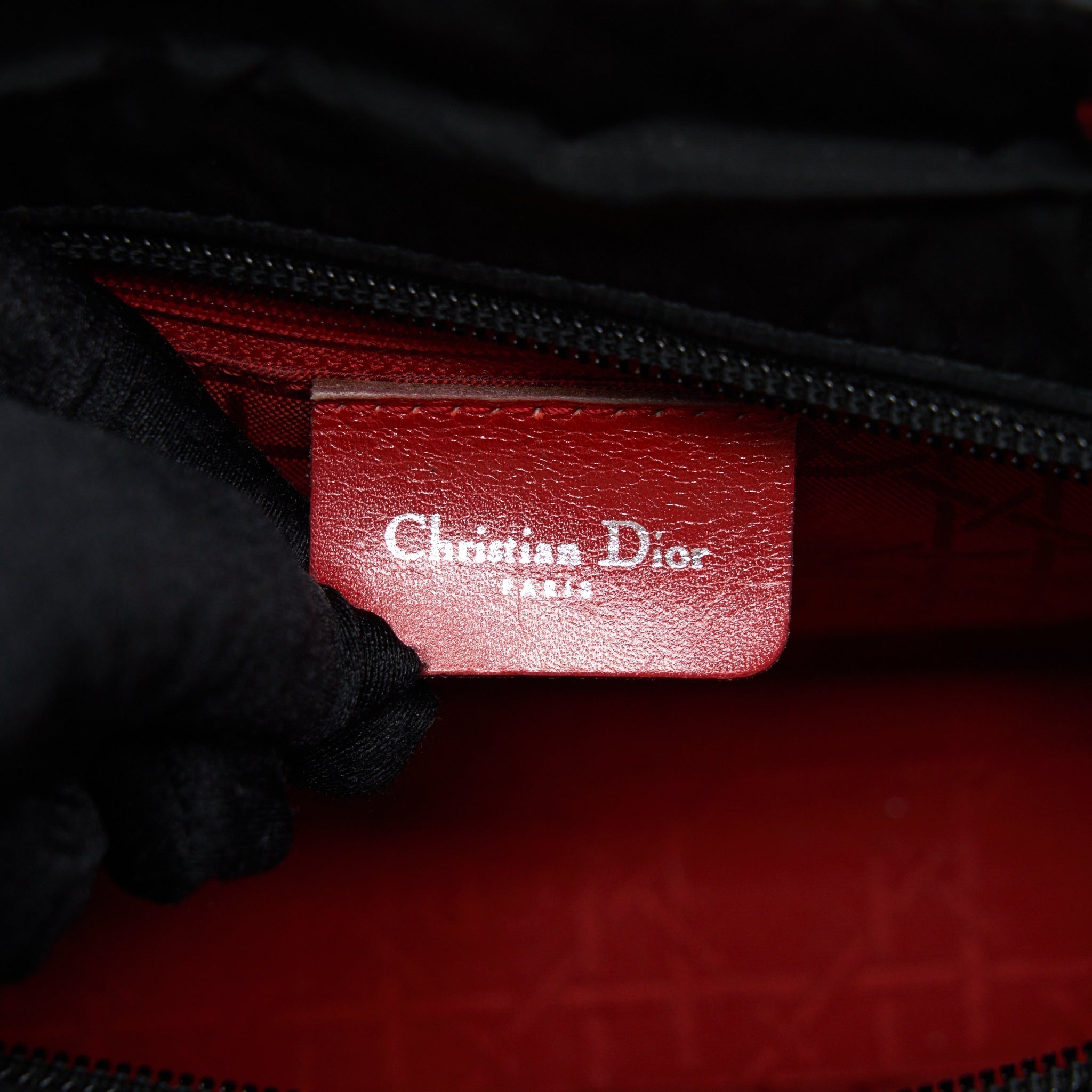 dior-vintage-medium-lady-dior-nylon-fabric-black-shw