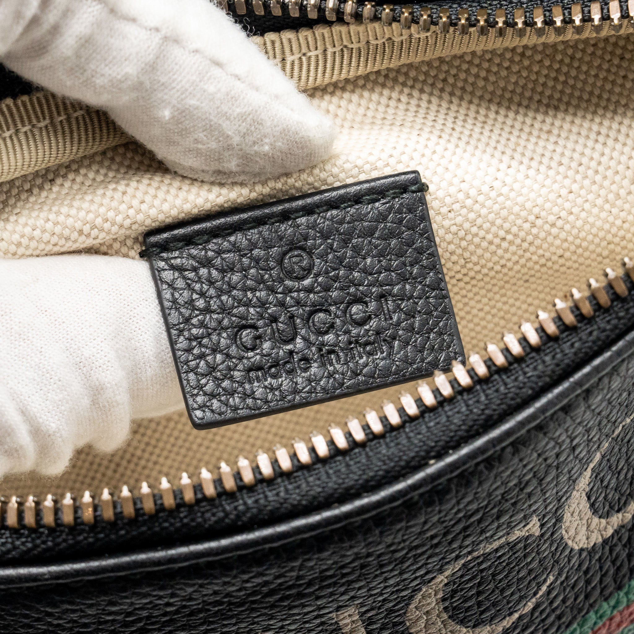 gucci-mini-print-belt-bag-calfskin-black-ghw