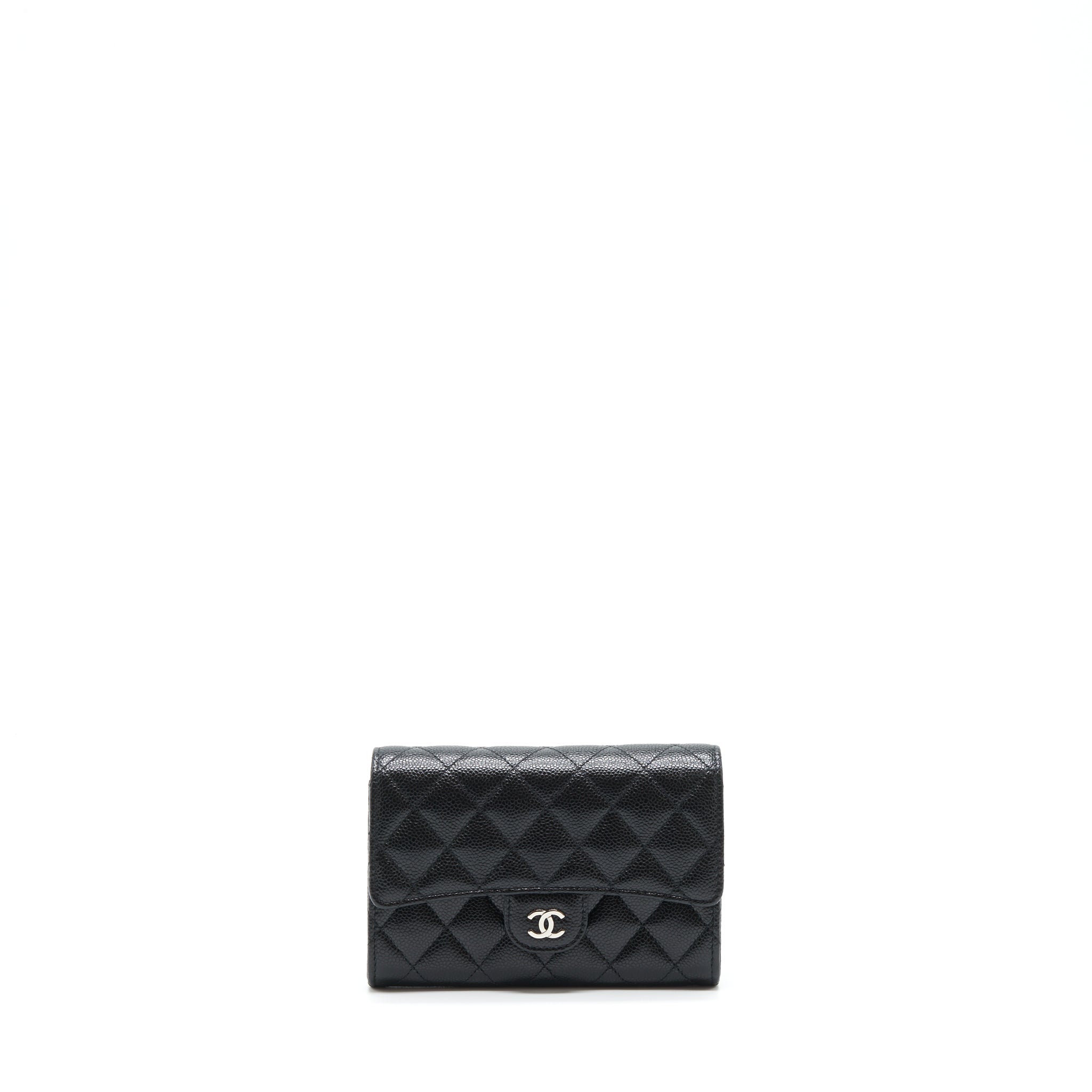 chanel-flap-wallet-caviar-black-shw