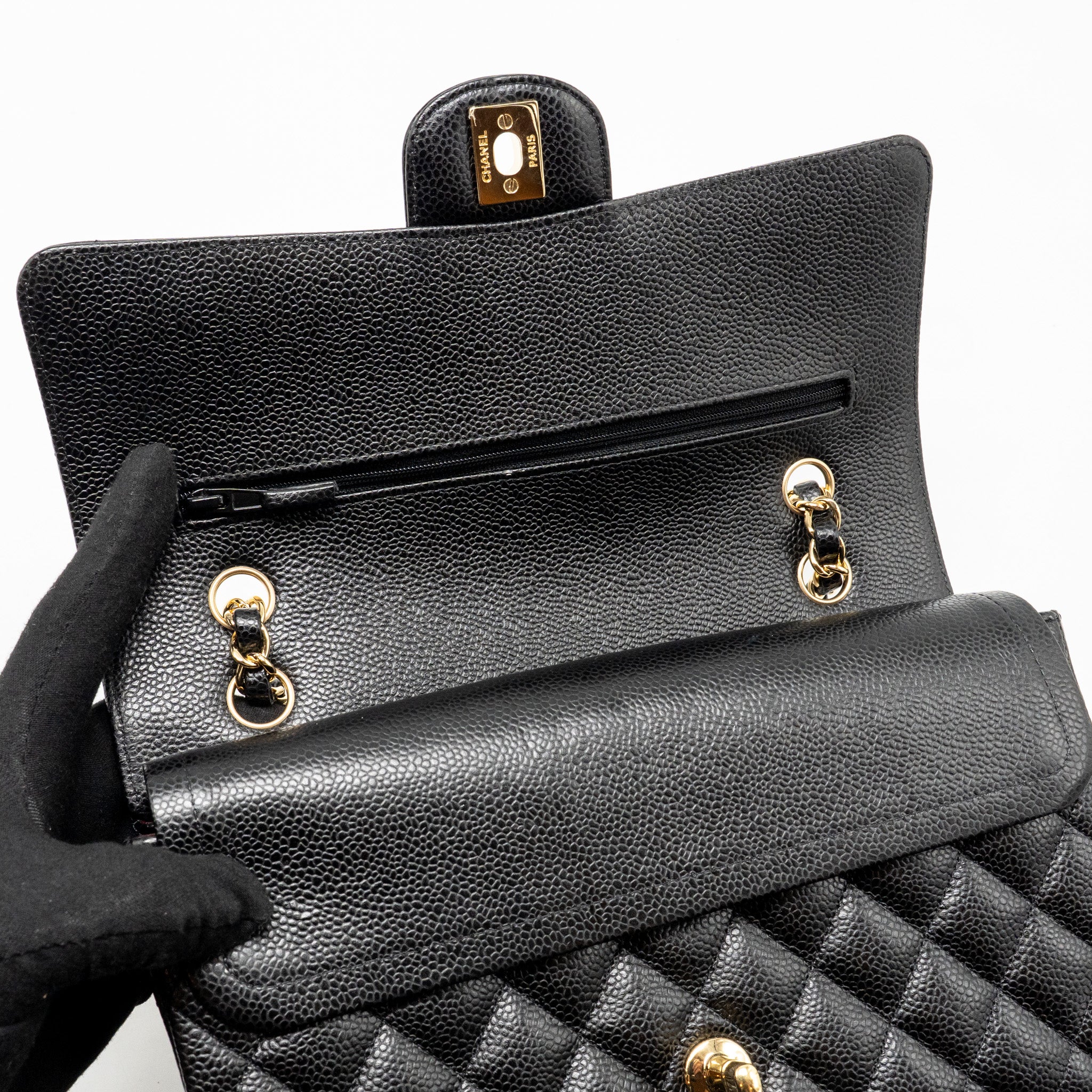 chanel-medium-classic-double-flap-bag-caviar-black-lghw