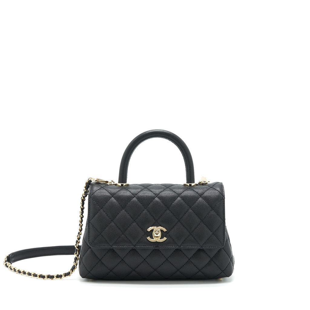 chanel-22p-small-coco-handle-caviar-black-lghw-microchip
