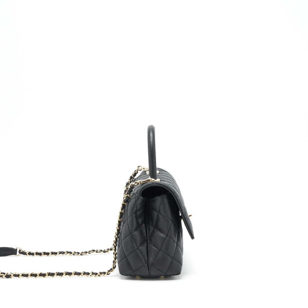 chanel-22p-small-coco-handle-caviar-black-lghw-microchip