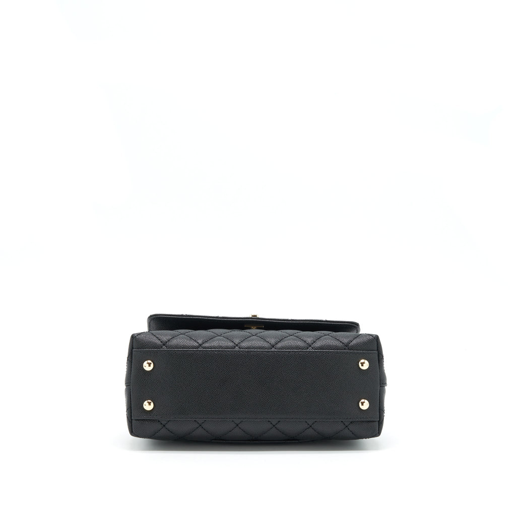 chanel-22p-small-coco-handle-caviar-black-lghw-microchip