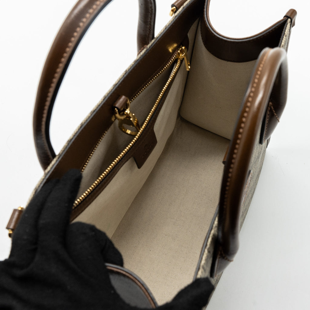gucci-gg-small-tote-bag-gg-supreme-canvas-brown-ghw