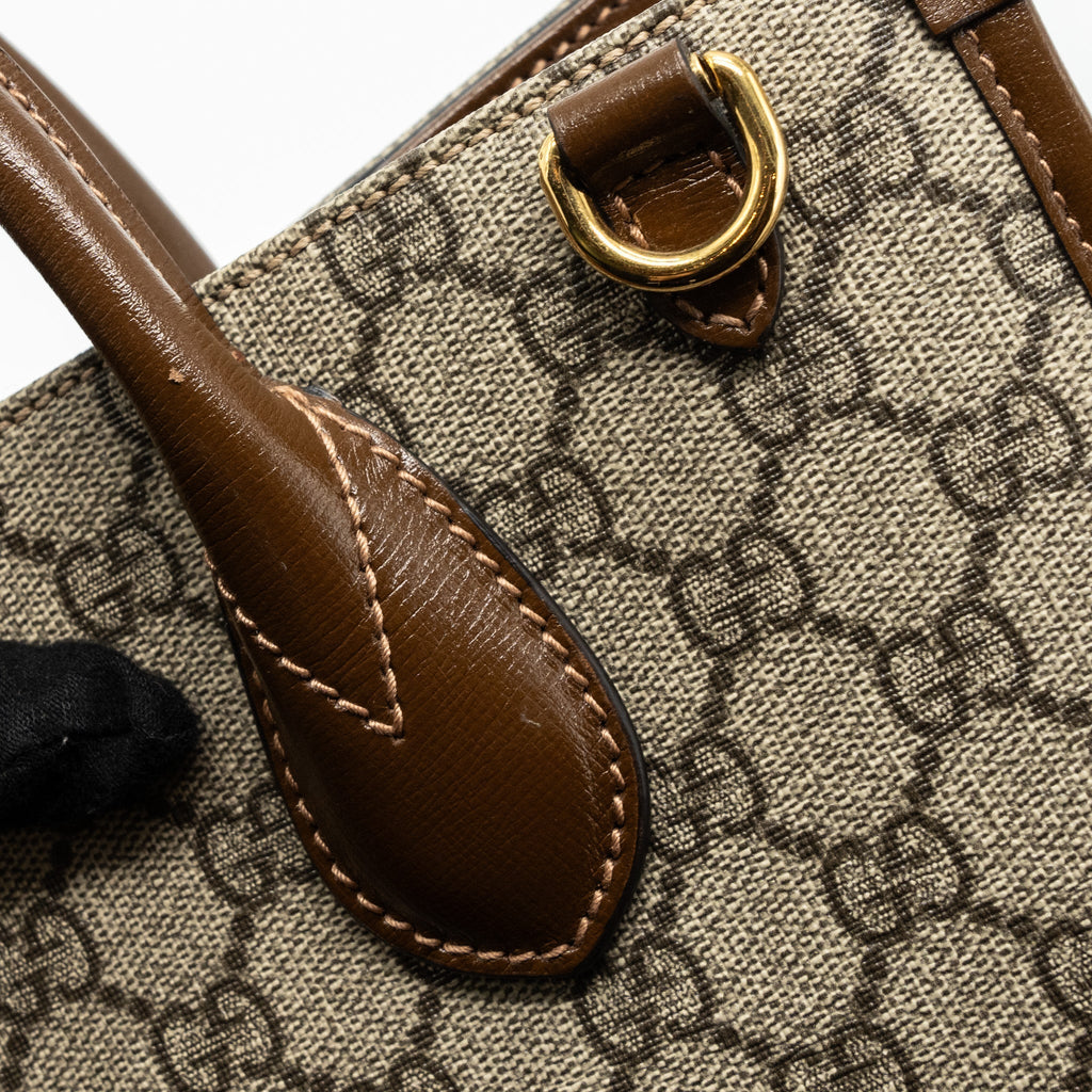 gucci-gg-small-tote-bag-gg-supreme-canvas-brown-ghw