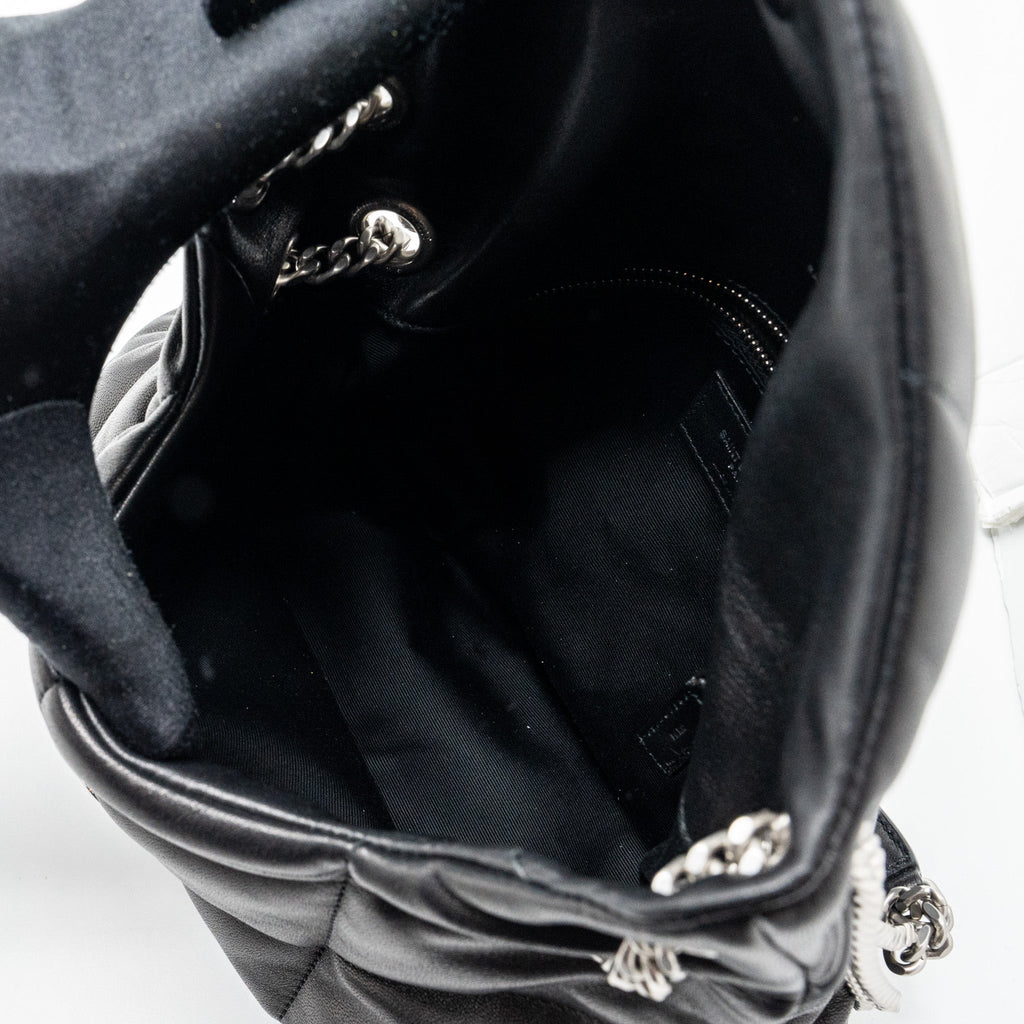 saint-laurent-small-puffer-lambskin-black-shw