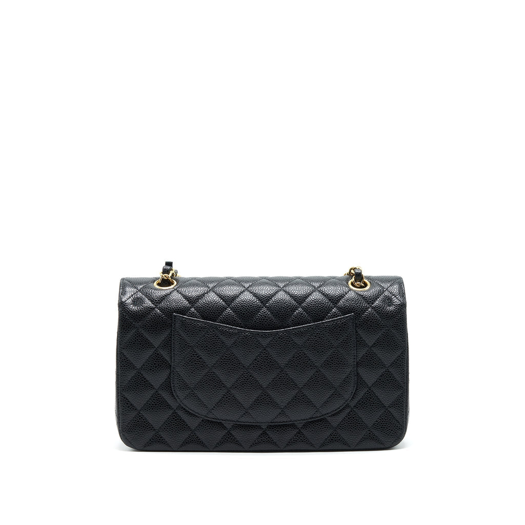 chanel-medium-classic-double-flap-25cm-caviar-black-ghw-microchip