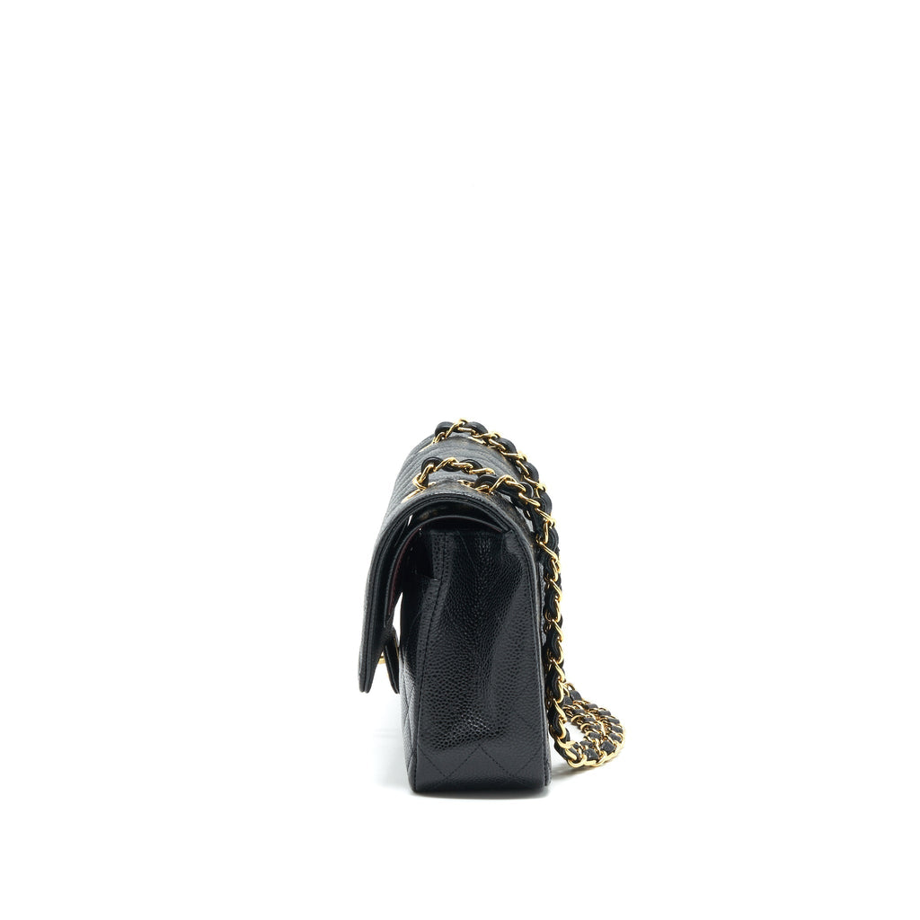 chanel-medium-classic-double-flap-25cm-caviar-black-ghw-microchip