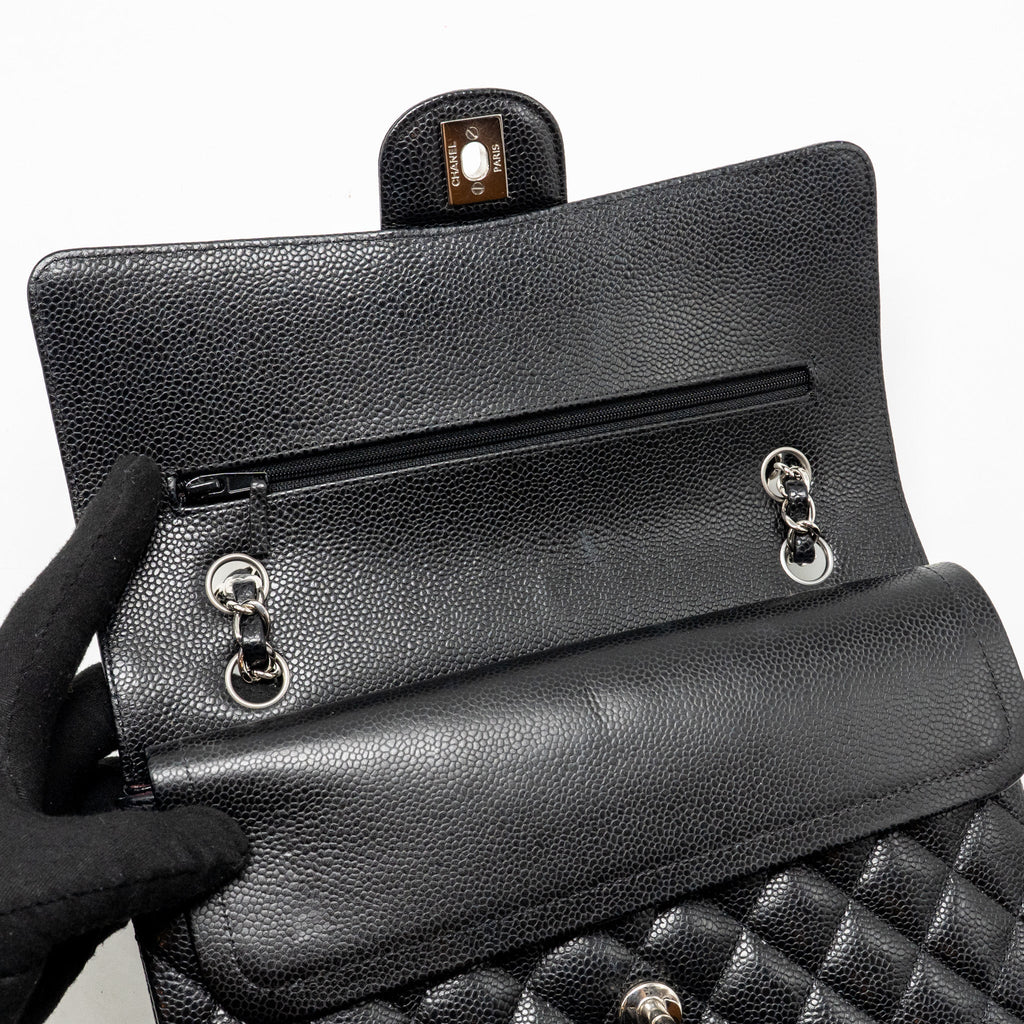 chanel-medium-classic-double-flap-bag-caviar-black-shw-11
