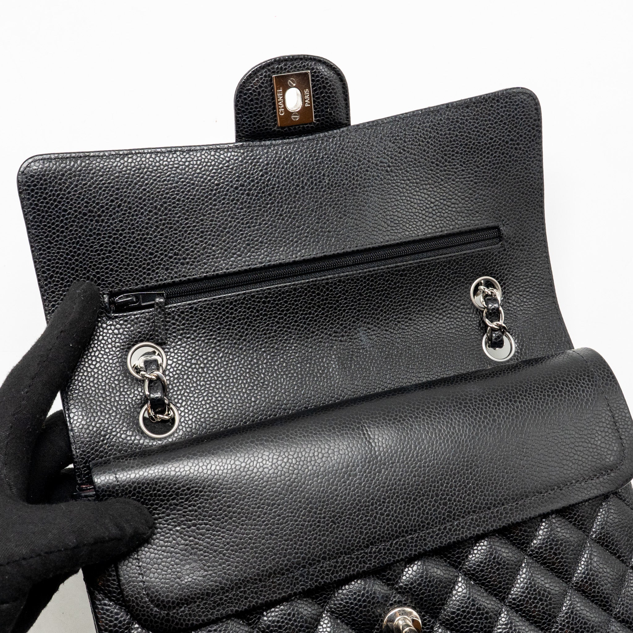 chanel-medium-classic-double-flap-bag-caviar-black-shw-11