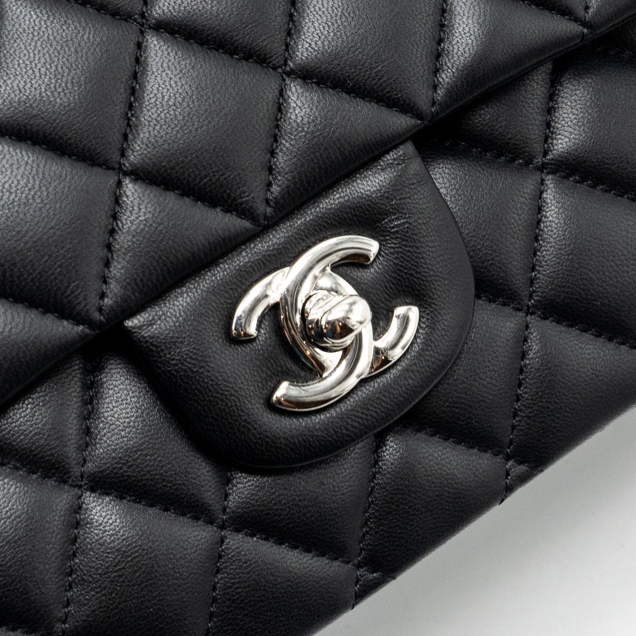 chanel-medium-classic-double-flap-bag-lambskin-black-shw-2
