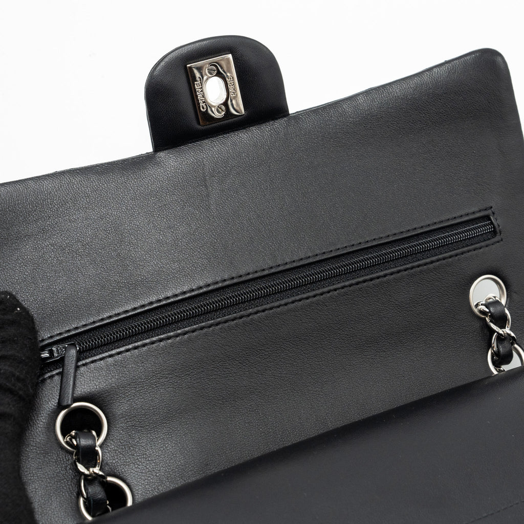 chanel-medium-classic-double-flap-bag-lambskin-black-shw-2