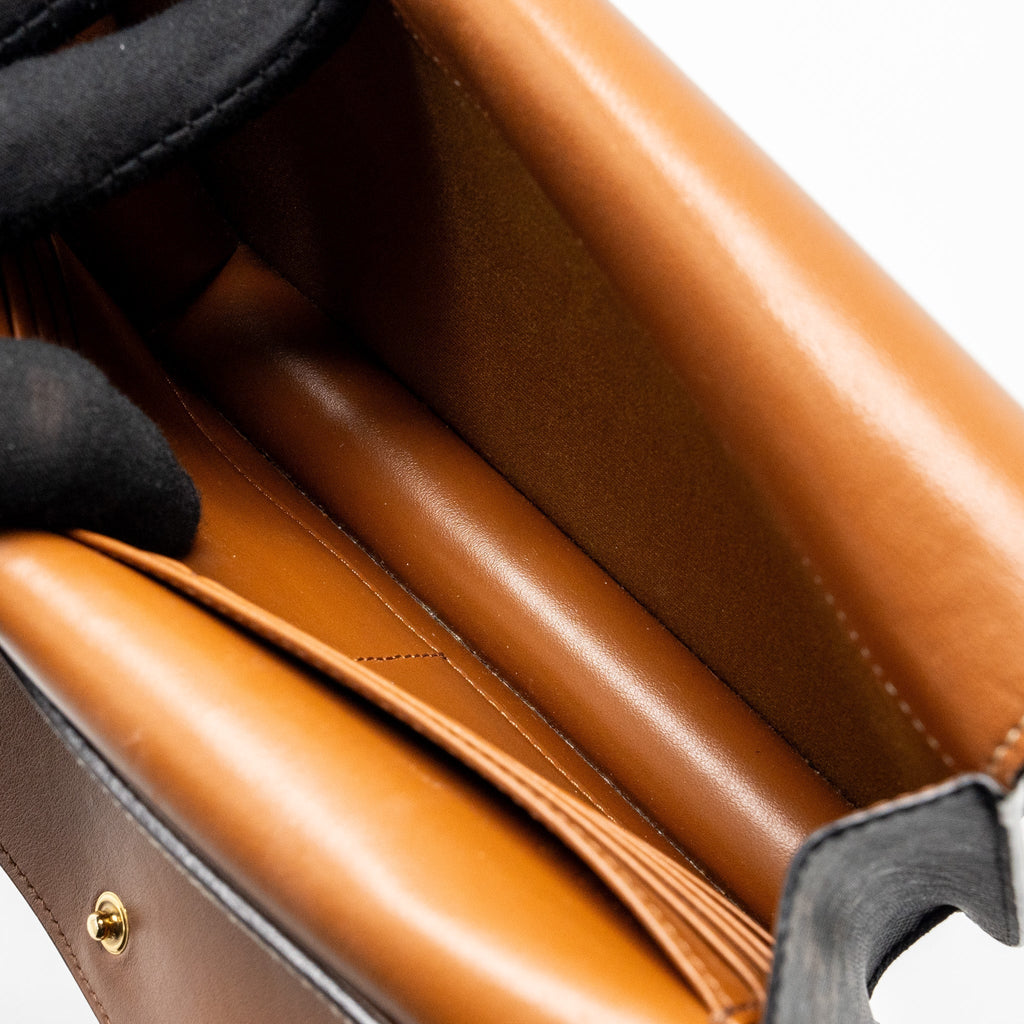 celine-wallet-on-strap-triomphe-canvas-smooth-lambskin-tan-ghw-4