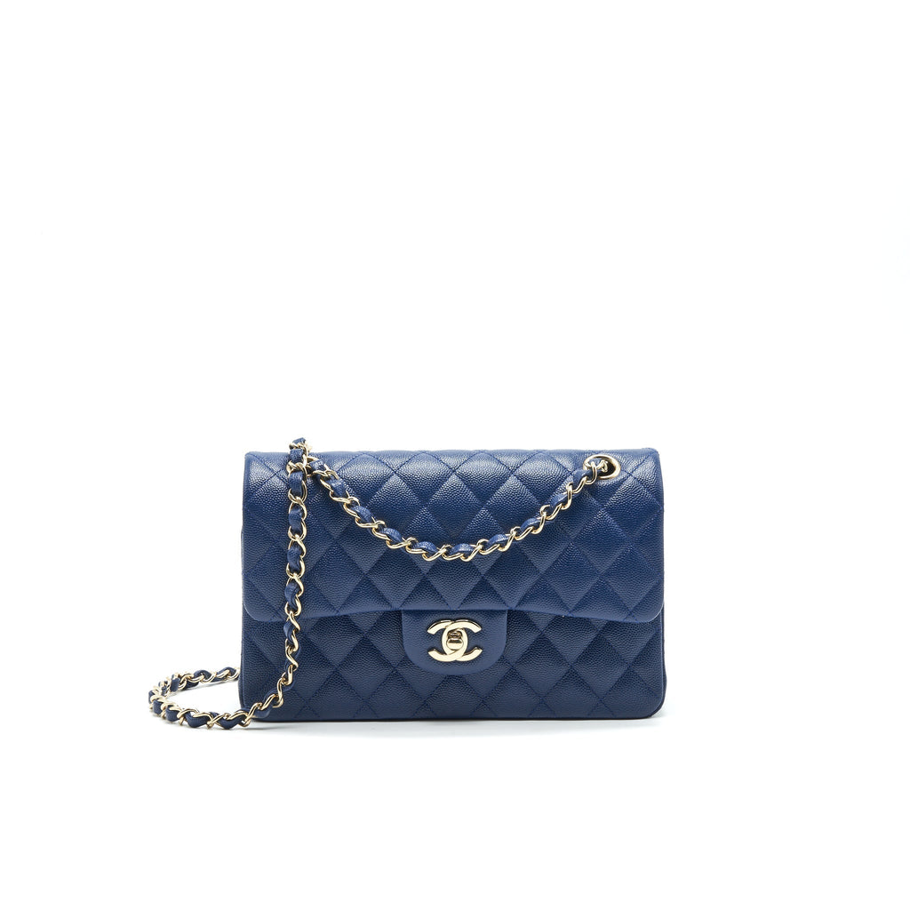 chanel-classic-small-double-flap-caviar-navy-lghw