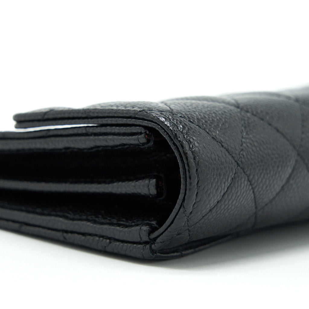 chanel-flap-wallet-caviar-black-shw