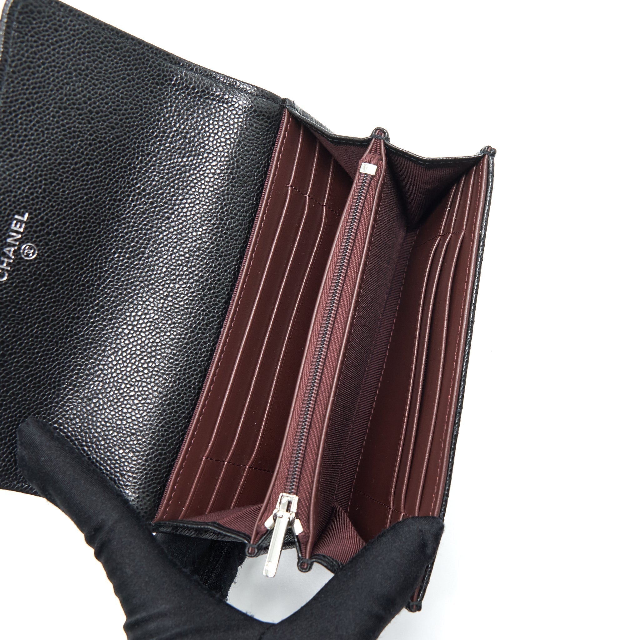 chanel-flap-wallet-caviar-black-shw