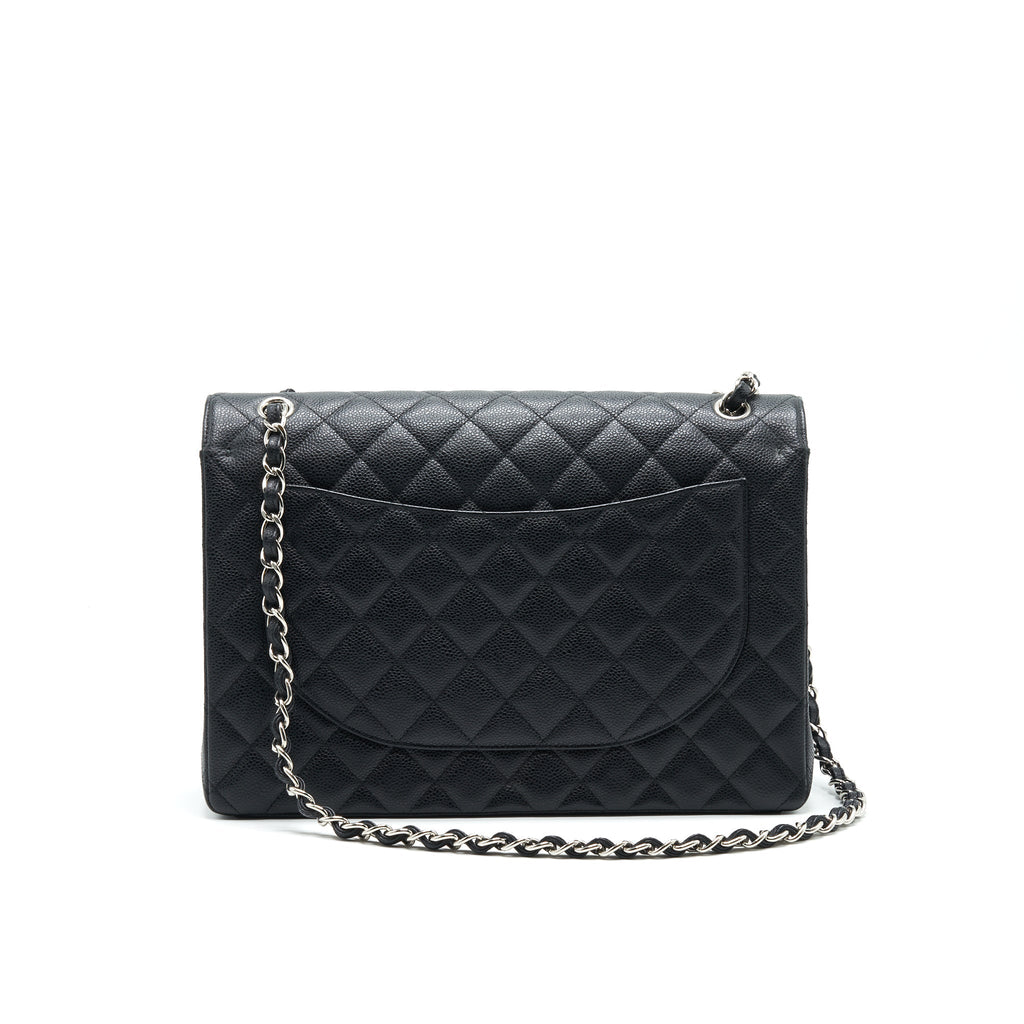 chanel-cavier-classic-maxi-double-flap-bag-black-shw