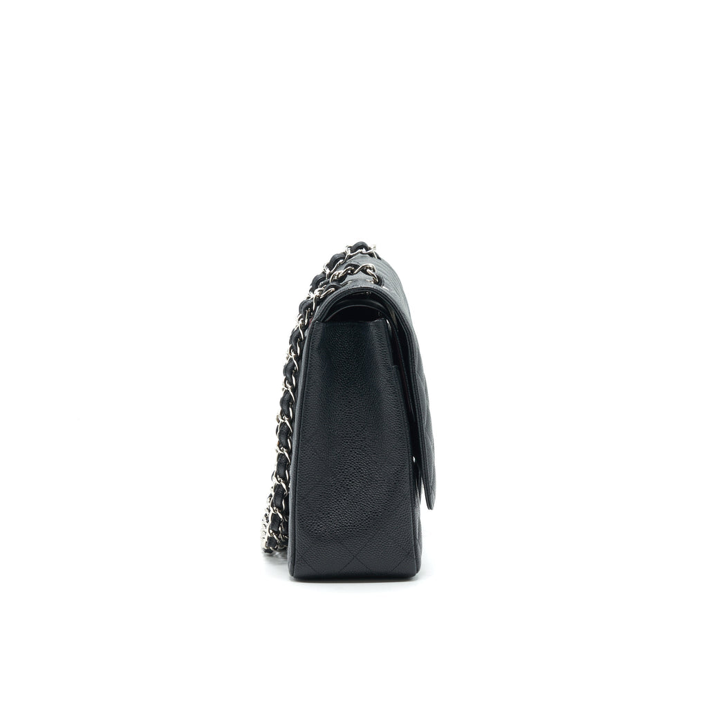 chanel-cavier-classic-maxi-double-flap-bag-black-shw