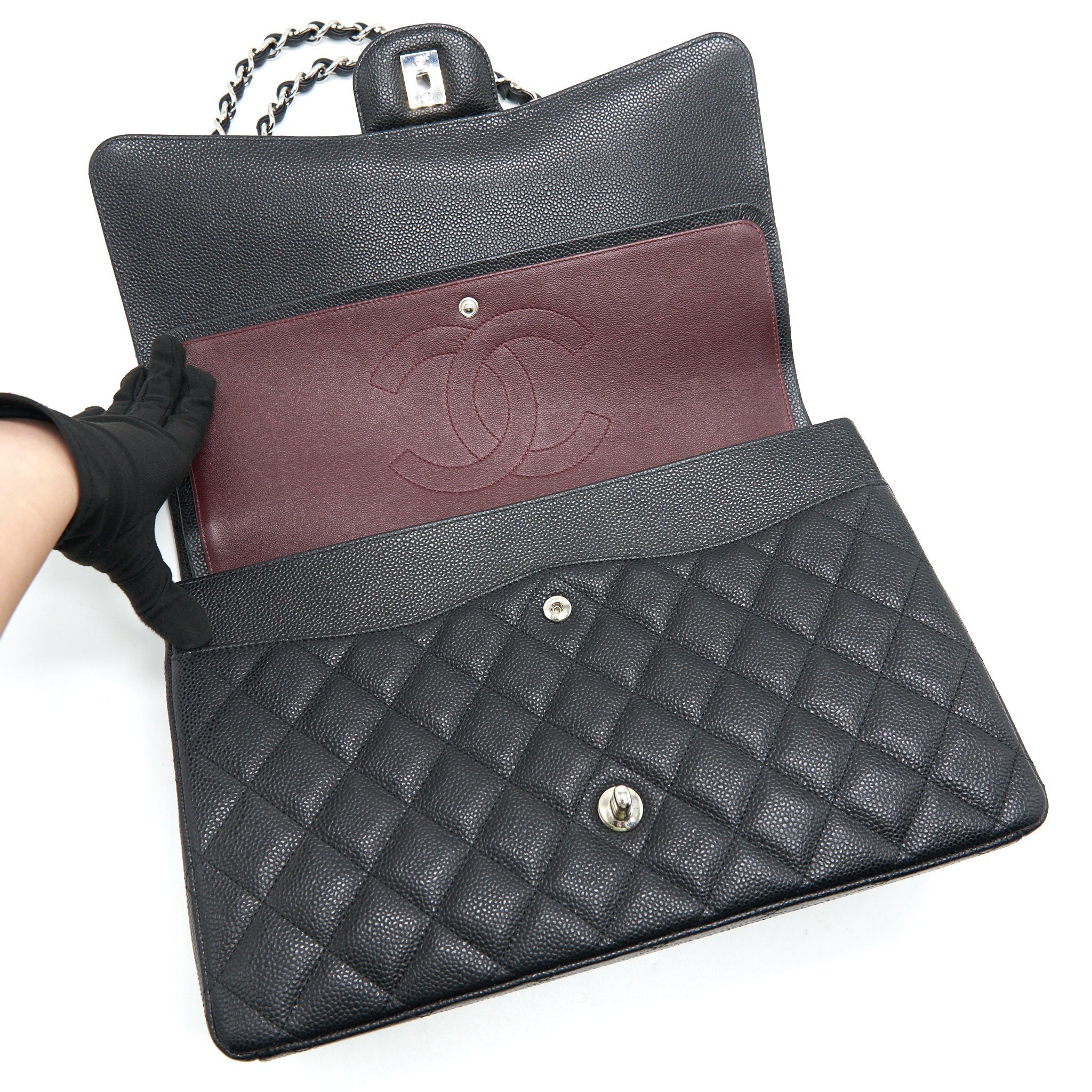 chanel-cavier-classic-maxi-double-flap-bag-black-shw