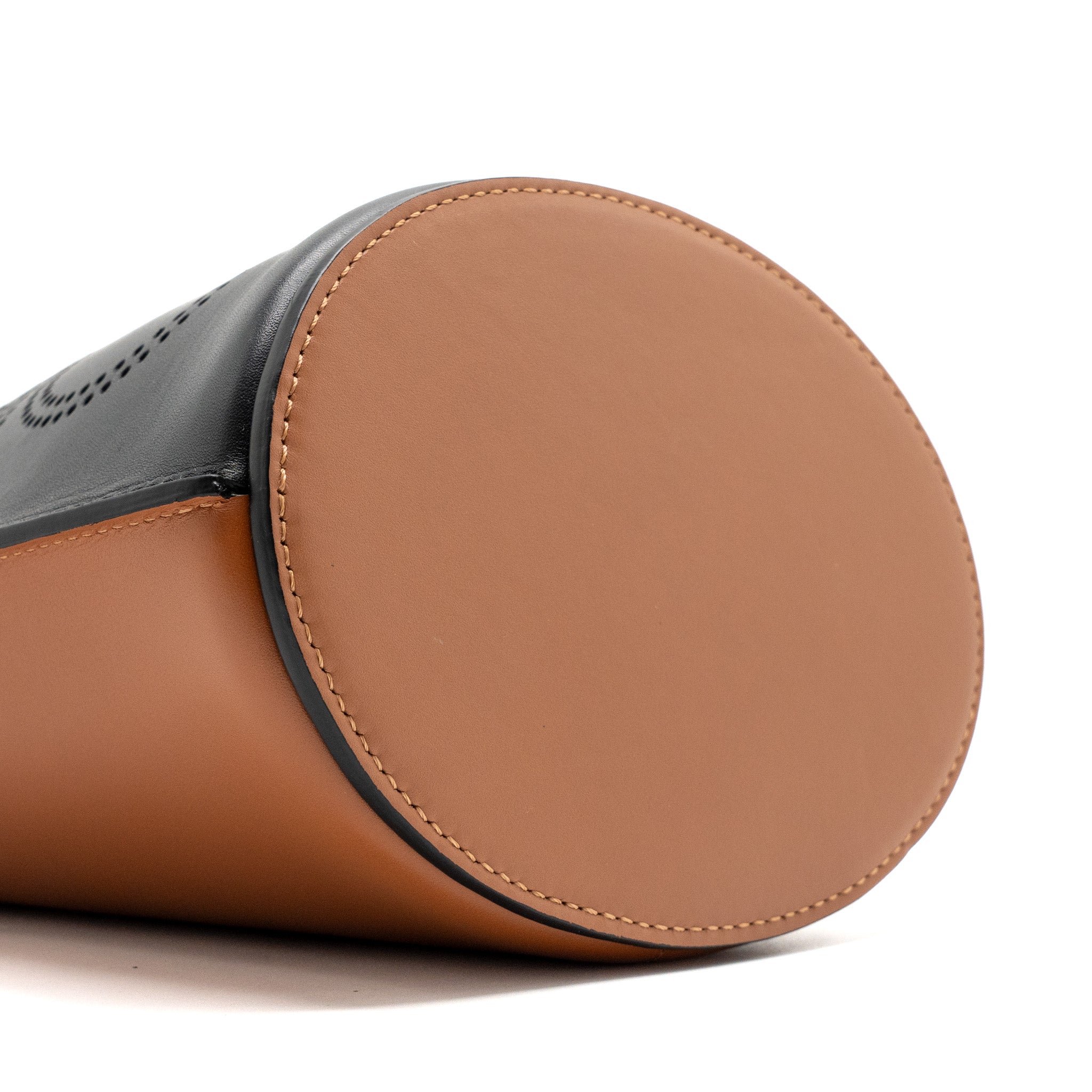loewe-gate-bucket-bag-calfskin-black-tan-ghw