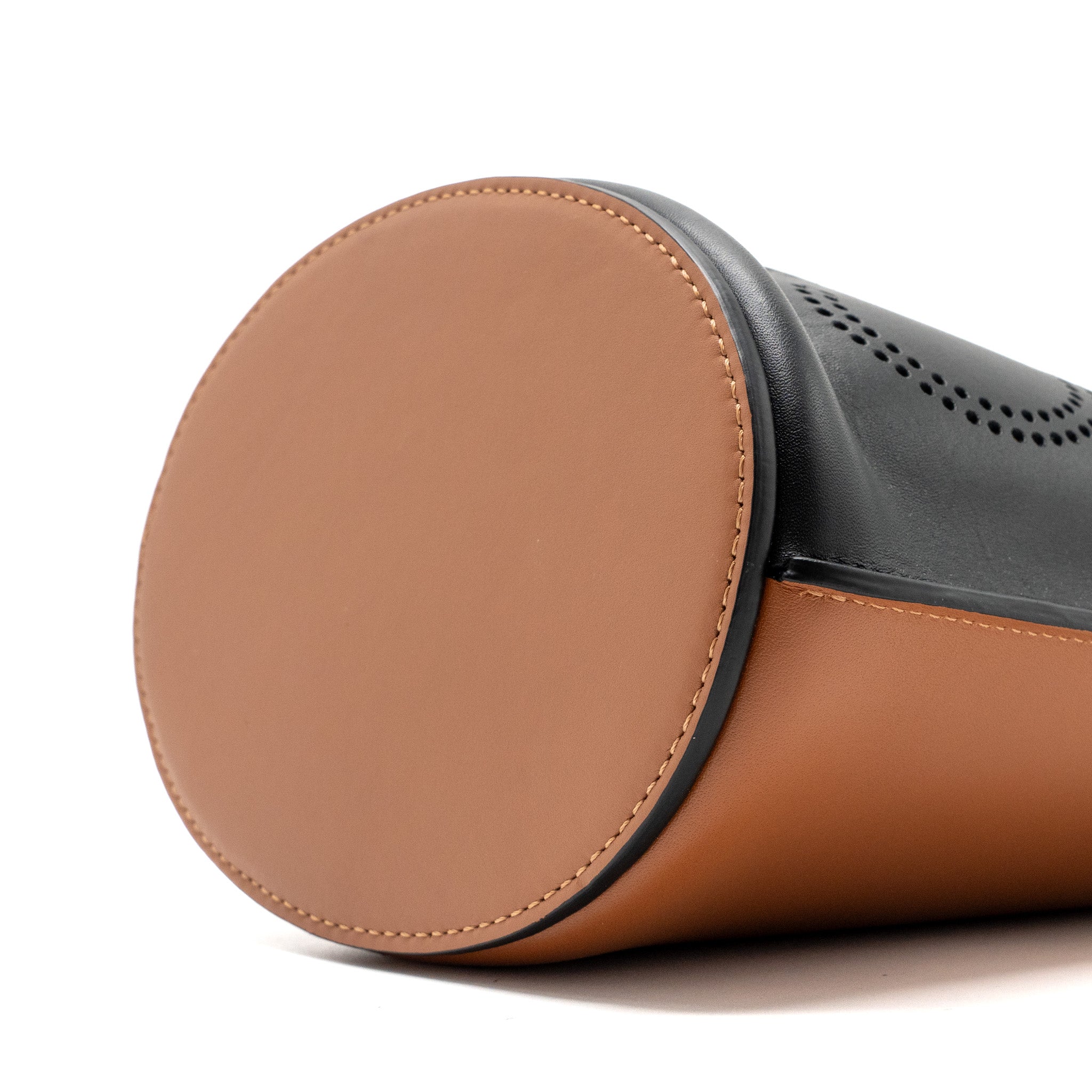 loewe-gate-bucket-bag-calfskin-black-tan-ghw