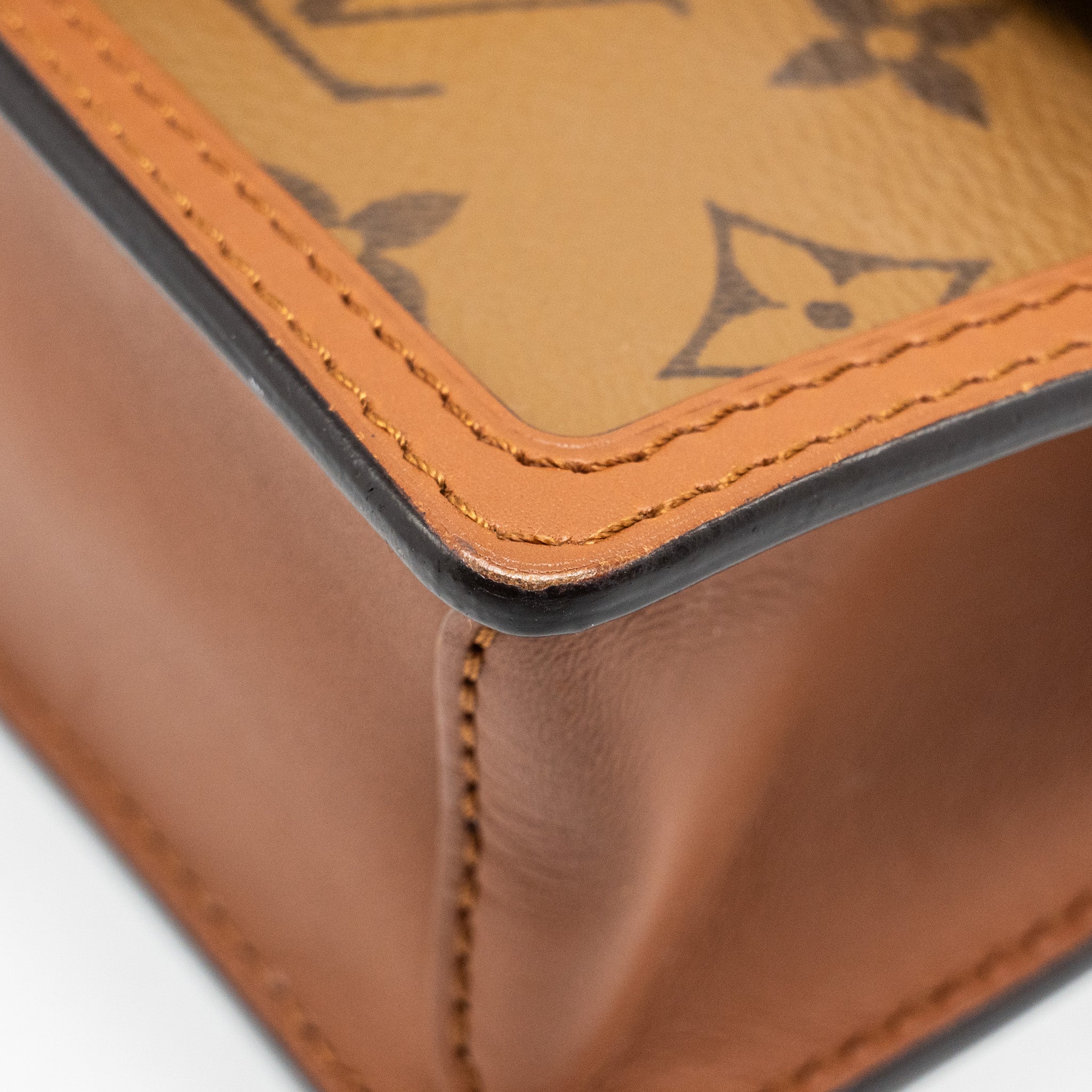 louis-vuitton-dauphine-chain-wallet-monogram-reverse-canvas-ghw-1