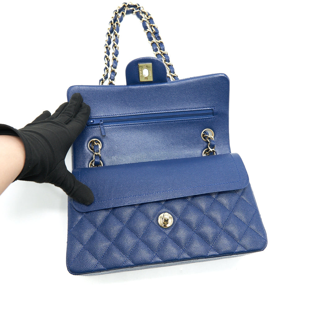 chanel-classic-small-double-flap-caviar-navy-lghw