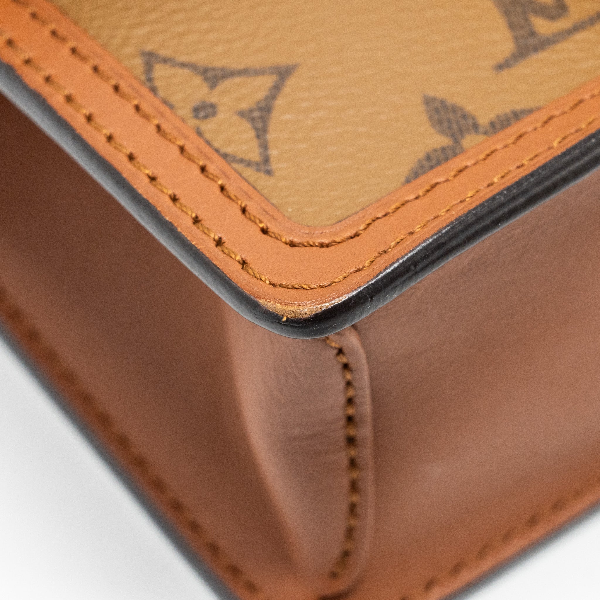 louis-vuitton-dauphine-chain-wallet-monogram-reverse-canvas-ghw-1