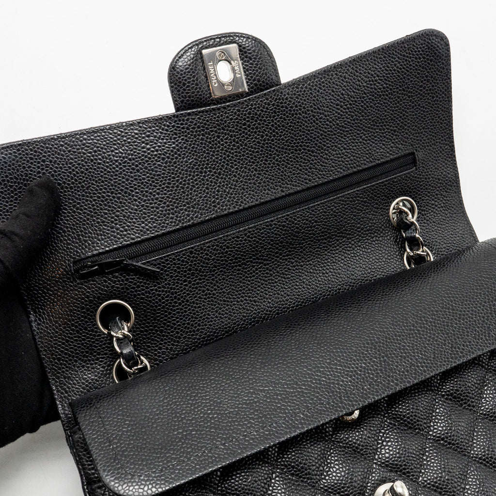 chanel-medium-classic-double-flap-bag-caviar-black-shw-13