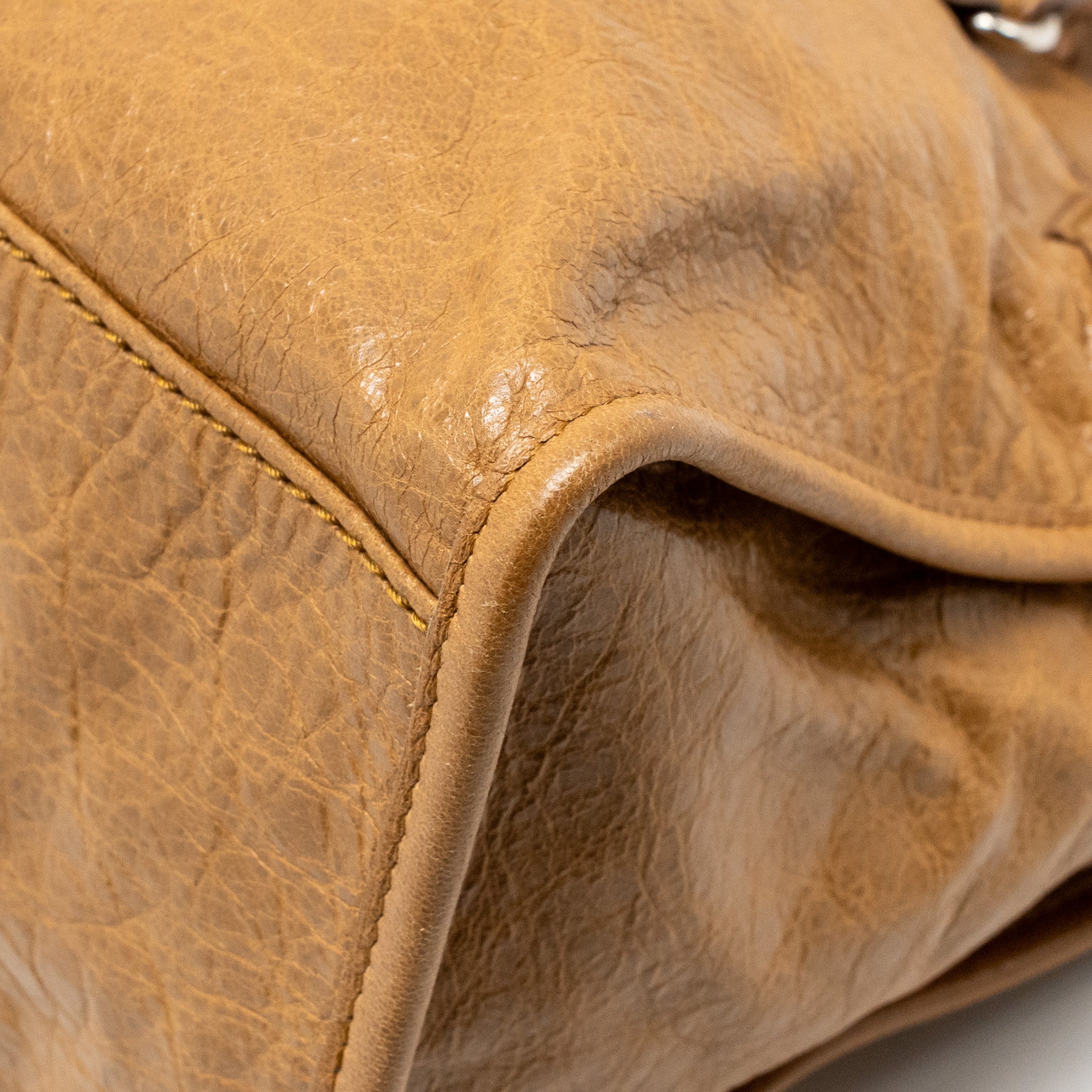 balenciaga-classic-city-bag-aged-calfskin-dark-beige-shw
