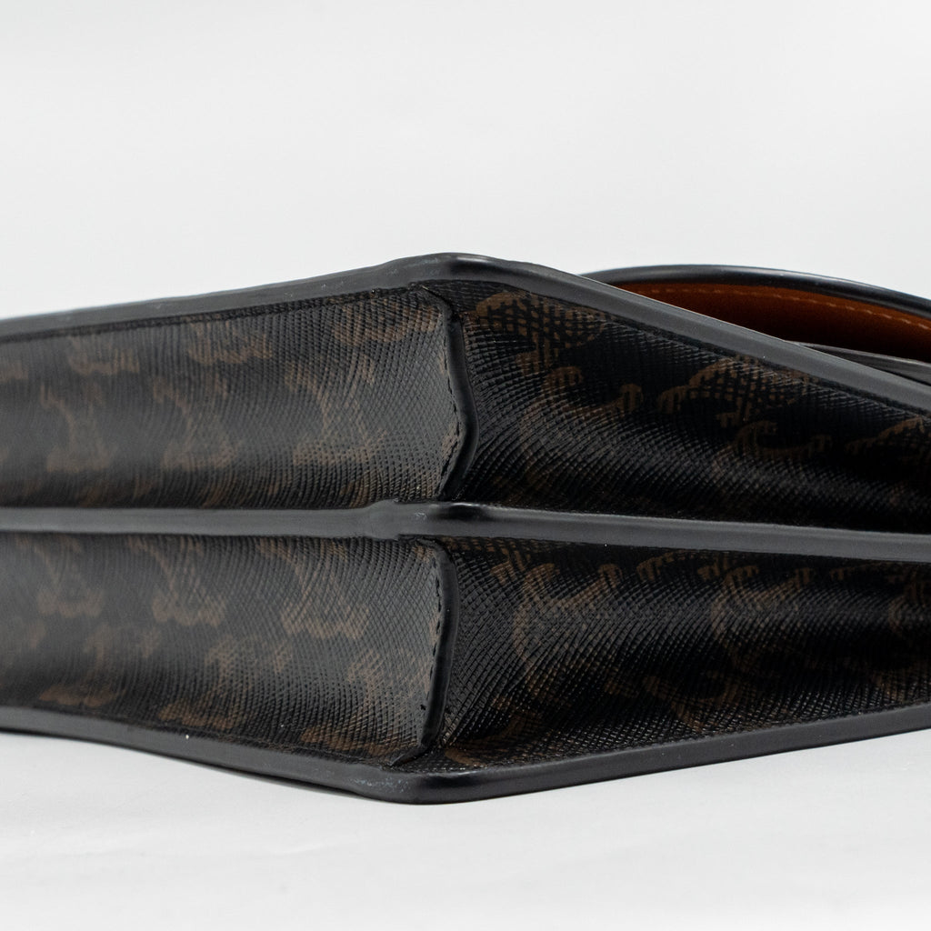 celine-wallet-on-strap-triomphe-canvas-smooth-lambskin-tan-ghw-7