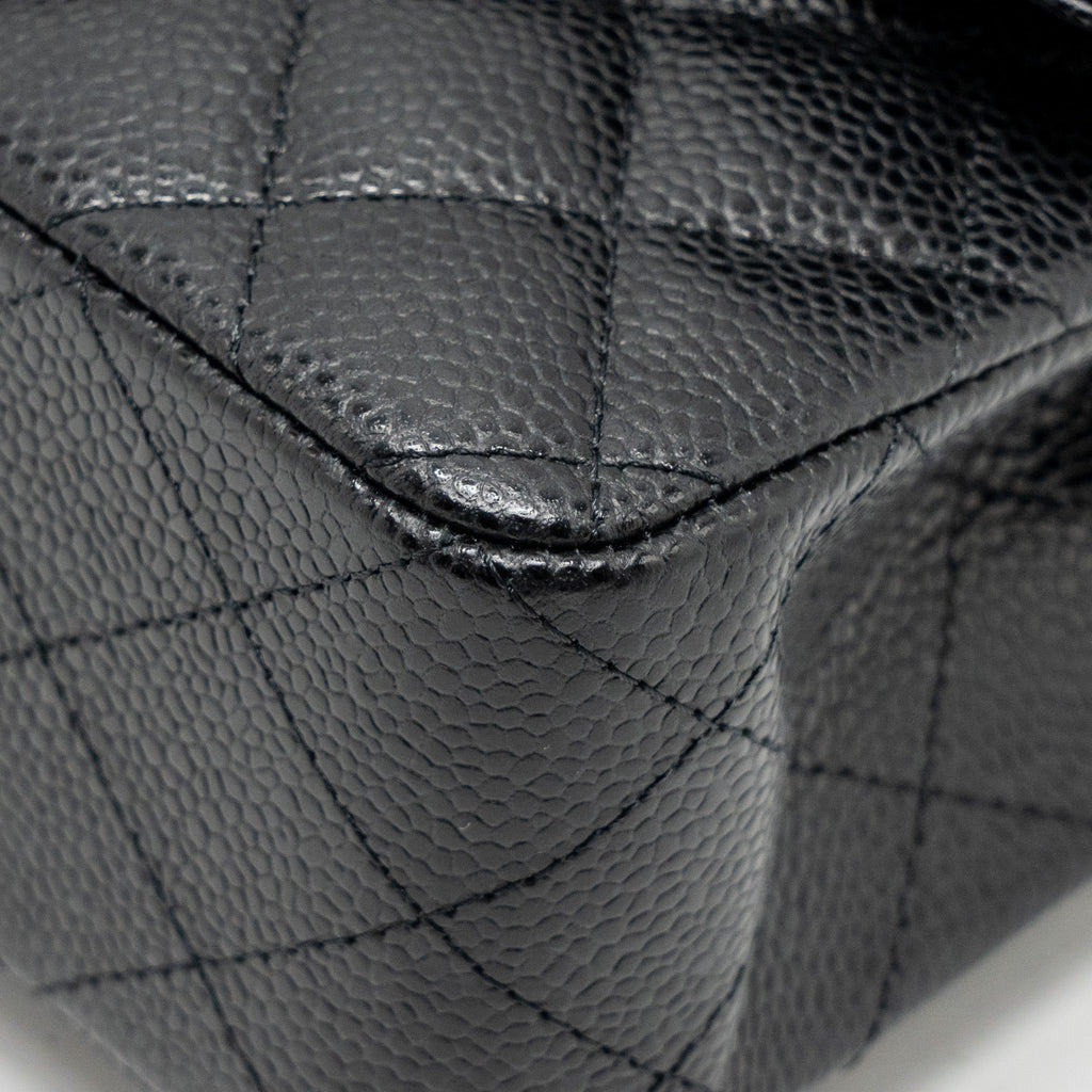 chanel-small-classic-double-flap-bag-caviar-black-ghwmicrochip-copy