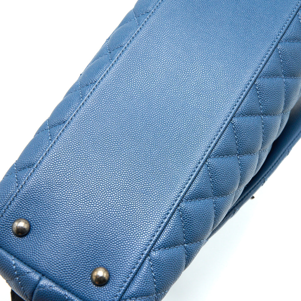 chanel-medium-coco-handle-caviar-blue-ruthenium-hardware